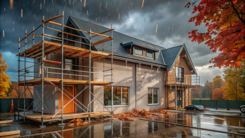 Ремонт в дождливую погоду. Можно ли делать ремонт осенью?