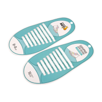 Купить Шнурки для обуви силиконовые (набор 16 шт.) белые (1/12/600) "Рыжий кот"