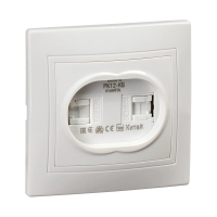 Купить Розетка компьютерная "KVARTA" 2-х местн. рк12-кб, RJ45, белый (1/10/200) "IEK"