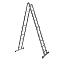 Купить Лестница-трансформер шарнирная 4 секции по 5 ступеней (1) "Алюмет"