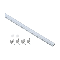 Купить Профиль алюм. для светодиод. ленты 1712 наклад. прямоуг. 2 м с аксессуарами (опал) (1/40) "IEK"