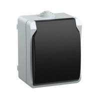 Купить Розетка открыт. уст. "Форс" 1 местн. с заземл, с крышкой рсб20-3-фср, IP54 (1/10/100) "IEK"