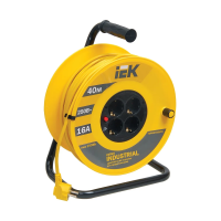 Купить Удлинитель на катушке "INDUSTRIAL" с термозащ. 4 розетки, 40 м 3*1,5 мм (1) "IEK"