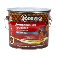 Пропитка декоративная "Экстра 3 в 1" дуб 3 л (1/4) "DREVIKA"