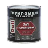 Грунт- эмаль по ржавчине "DALI" графитовая 3 в 1 темная медь  0,75 л (1/6) "Рогнеда"