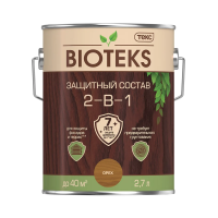 Биотекс орех  2,7 л (1/6) защитный состав  2 в 1 текс
