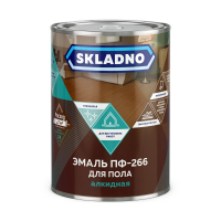 Эмаль пф-266 "SKLADNO" золотисто-коричневая 0,8 кг (1/14)