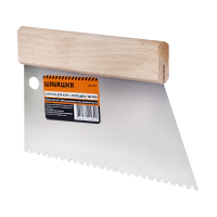 Купить Шпатель для клея трапеция 180 мм в3 зуб 3,4 х 3,6 х 3,2 мм (1/25) "Шабашка" 0021-023