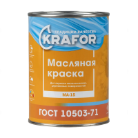 Краска ма-15 зеленая  0,9 кг (1/14) "KRAFOR"