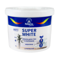 Краска "SUPER WHITE" интерьерная акриловая база а 9 л (1) "Пеллигрина жемчуг"