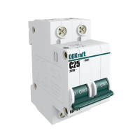 Купить Выключатель автомат. ва-101 2р 25а 4,5ка тип с (1/6/72) "DEKRAFT"