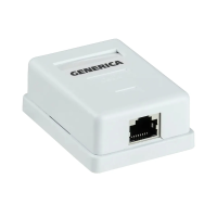Купить Розетка информационная настенная RJ45 категория 5е FTP, 1 порт (1/500) "GENERICA"