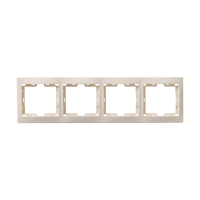 Купить Рамка "Кварта" 4-х местн. горизонт. рг-4-ккм, кремовый (1/19/380) "IEK"
