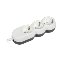 Купить Удлинитель с заземл. "UNO" 3 розетки, 2P+PE/5 м 3*1,5 мм, 16а (1/10/40) "IEK"