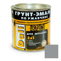 Грунт- эмаль по ржавчине "DALI"  3 в 1 серая (RAL 7004)  0,75 л (1/6) "Рогнеда"