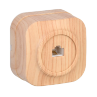 Купить Розетка телефонная открыт. уст. "GLORY" 1 местн. рт20-хс, сосна (1/30/360) "IEK"