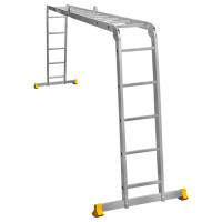 Купить Лестница-трансформер шарнирная профи 4 секции по 5 ступеней (1) "Алюмет"