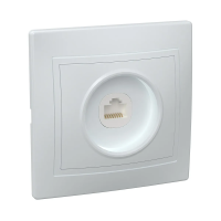 Купить Розетка компьютерная "Кварта" 1 местн. рк10-кб, RJ45, белый (1/10/200) "IEK"