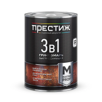 Грунт- эмаль по ржавчине 3 в 1 быстросохнущая зеленая 0,9 кг (1/6) "Престиж"