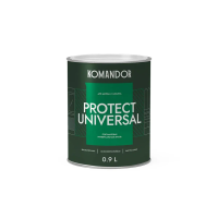Эмаль "PROTECT UNIVERSAL" универсальная база A 0,9 л (1/6) "KOMANDOR"