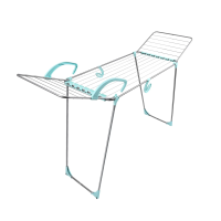 Купить Сушилка для белья напольная складная (суш. полотно 18 м) с крючками, серебро (1/4) сб10/с "Ника"