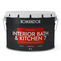 Краска "INTERIOR BATH&KITCHEN 7" влагостойкая база C 9 л (1) "KOMANDOR"