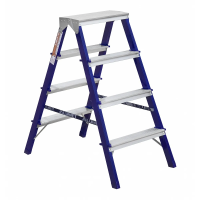 Купить Стремянка двухсторонняя стальная  4 ступени (1) "Алюмет"