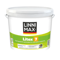 Краска интерьерная "LITEX 7" база 1 (белая) 9 л (1) "LINNIMAX"