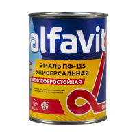 Эмаль "ALFAVIT" пф-115 красная 0,9 кг (1/6) серия альфа