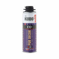 Клей-пена монтажная "KUDO PUR DECOR X10+" 650 мл стыковоч. профи (1/12)