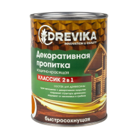 Пропитка декоративная "Классик 2 в 1" рябина 0,75 л (1/8) "DREVIKA"