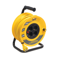 Купить Удлинитель на катушке "INDUSTRIAL" с термозащ. 4 розетки, 30 м 3*1 мм (1) "IEK"