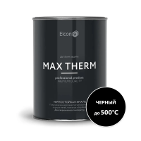 Эмаль термостойкая "MAX THERM" черная (до 500ºс) 0,8 кг (1/12) "ELCON"