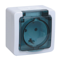 Купить Розетка открыт. уст. "Гермес PLUS" 1 местн. с заземл, с крышкой рсб20-3-гпбд, IP54 (1/10/100) "IEK"