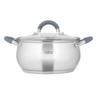 Купить Кастрюля нержав. "BELL" 3,5 л стекл. крышка, 20*11,5 см (1/6) "LARA" LR02-482