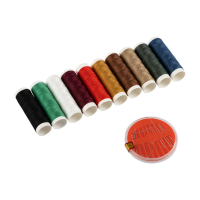 Купить Набор для шитья (иголки 10 шт., нитки 10 катушек разноцв.) (1/12/480) "Рыжий кот"