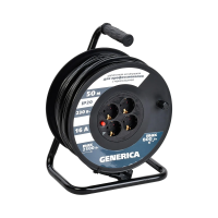 Купить Удлинитель на катушке с термозащ. 4 розетки, 50 м 3*1,5 мм (1) "GENERICA"