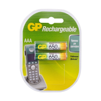 Купить Аккумулятор GP RECHARGEABLE 65AAAHC-5DECRC2  тип ааа, 650 мач (2 шт. в блистере) (1/10/100)