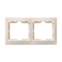 Купить Рамка "Кварта" 2-х местн. горизонт. рг-2-ккм, кремовый (1/38/760) "IEK"