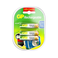 Купить Аккумулятор GP RECHARGEABLE 100AAAHC4/2-2CR6  тип ааа, 1000 мач (6 шт. в блистере) (1/6/60)