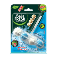 Купить Блок подвесной для унитаза "DUO EFFECT GOLD" 5 в 1 400 смываний (морской) (1/24) "MASTER FRESH"