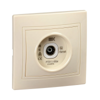 Купить Розетка телевизионная "KVARTA" проходная ртв11-ккм, кремовый (1/10/200) "IEK"