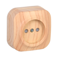 Купить Розетка открыт. уст. "GLORY" 1 местн. с шторк. рсш20-2-хс, 10а, сосна (1/36/432) "IEK"