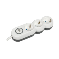 Купить Удлинитель с заземл. и выключ. "UNO" 3 розетки, 2P+PE/1,5 м 3*1,5 мм, 16а (1/10/40) "IEK"