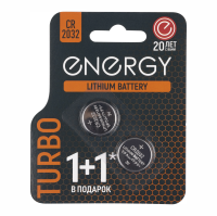 Купить Батарейка "ENERGY" TURBO CR2032/2B (2 шт. в блистере) (1/40/240)