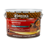 Пропитка декоративная "Экстра 3 в 1" махагон 9 л (1) "DREVIKA"
