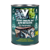 Грунт- эмаль по ржавчине 3 в 1 черная 0,8 кг (1/14) "V"