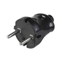 Купить Вилка разборная прямая впп20-02-ст 6а, черный (1/80/960) "IEK"