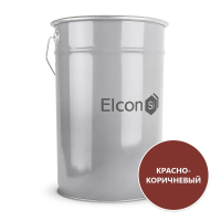 Грунт-эмаль по ржавчине 3 в 1 красно-коричневая 25 кг (1) "ELCON"