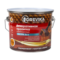Пропитка декоративная "Экстра 3 в 1" калужница 3 л (1/4) "DREVIKA"